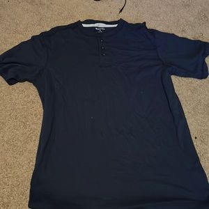 Mens Medium NorthCrest Navy Henley T